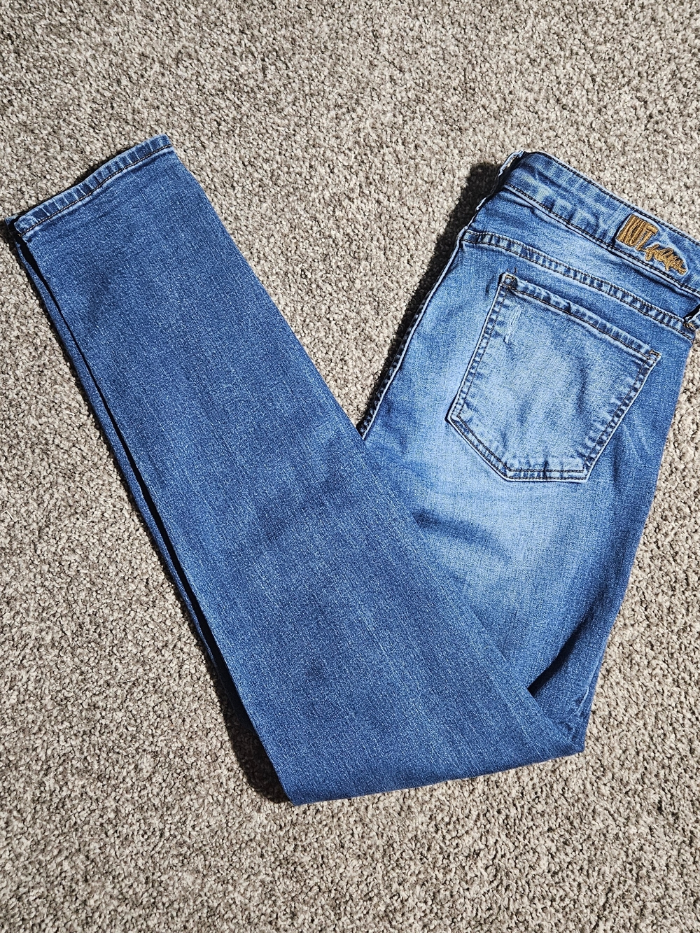 KUT from the Kloth Jeans Women's Blue Size 12 Straight Leg Stretch